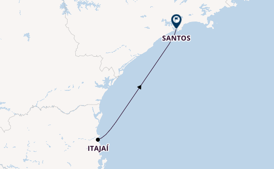 Brazilië vanaf Itajaí, Brazilië met de MSC Musica