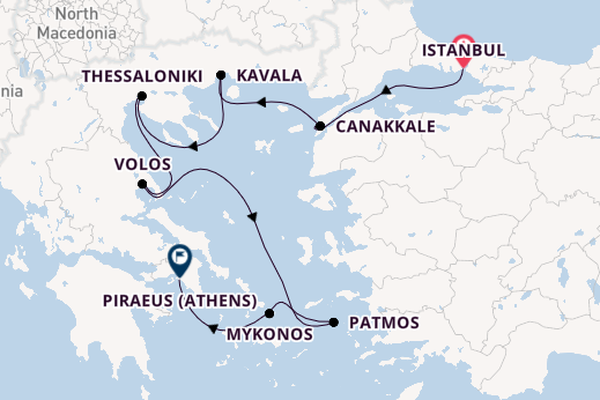 Eastern Mediterranean from Istanbul, Turkey with the Allura