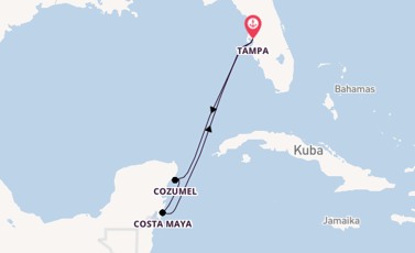 Westliche Karibik ab Tampa, Florida, USA auf der Radiance of the Seas