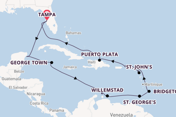 Caribbean from Tampa, Florida with the Norwegian Jewel