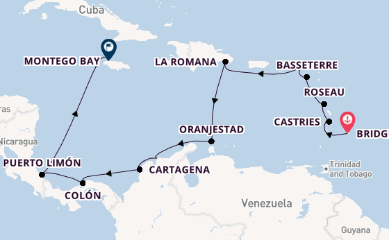 Caribbean vanaf Bridgetown met AIDAluna