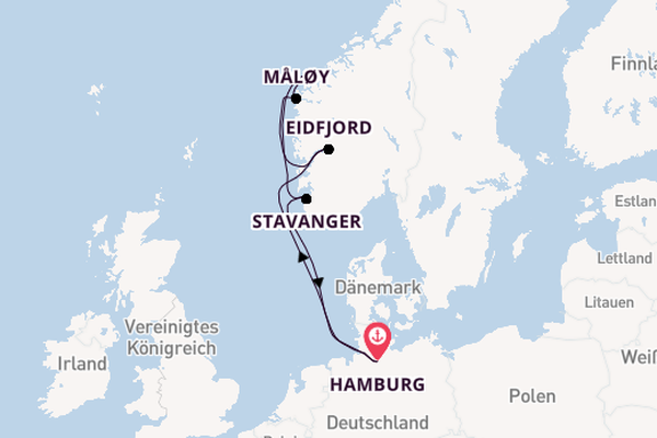 Norwegen ab Hamburg