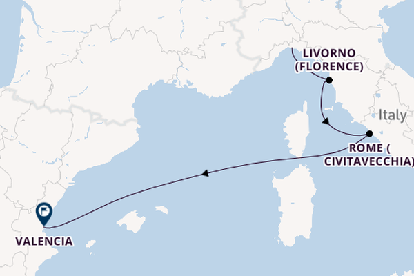 Western Mediterranean from Genoa, Italy with the MSC Sinfonia