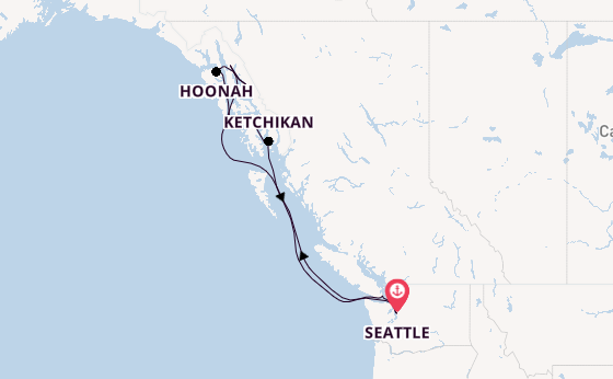 Alaska vanaf Seattle, Verenigde Staten met de MSC Poesia