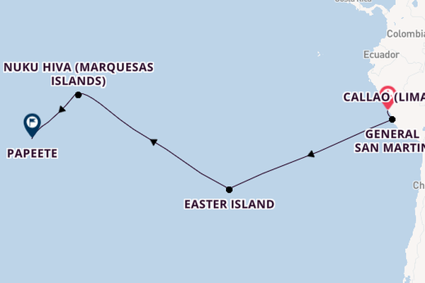 Polynesia from Callao (Lima), Peru with the Seabourn Quest