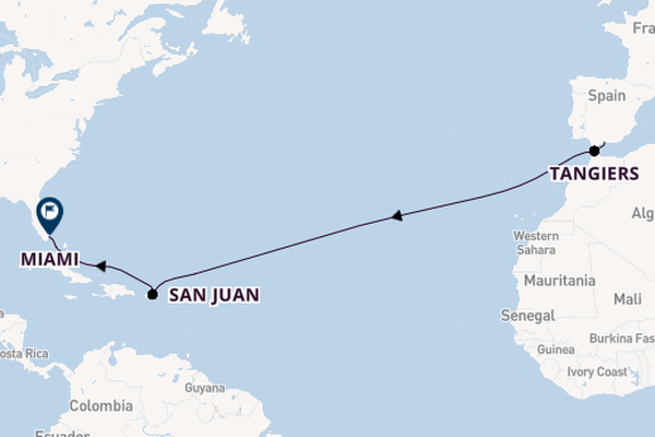 Transatlantic from Málaga, Spain with the Azamara Quest