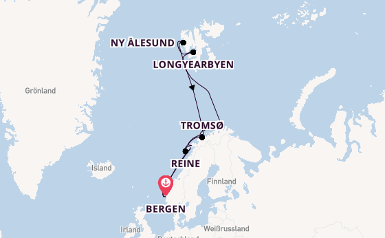 Norwegen ab Bergen, Norwegen auf der MS Trollfjord