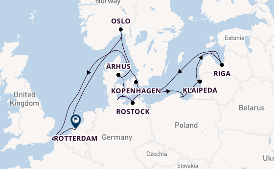 Engeland vanaf Amsterdam, Nederland met de Nieuw Statendam