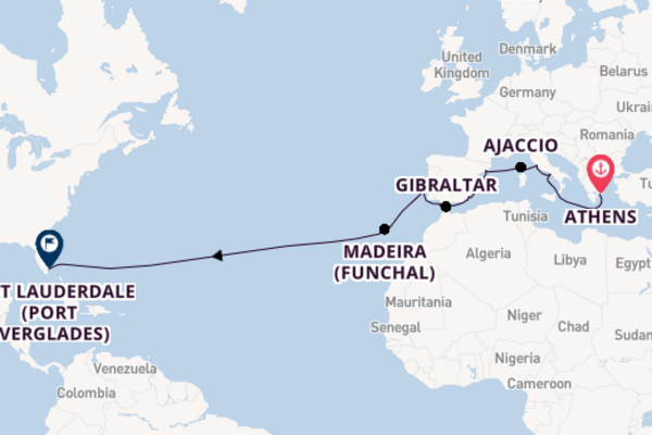 Luxury Athens to Florida Grand Voyage