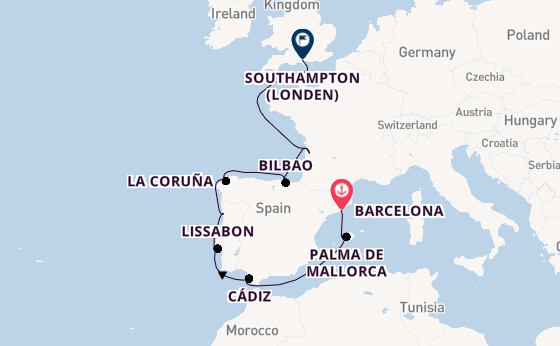 Westelijke Middellandse Zee vanaf Barcelona, Spanje met de Sonata (Oceania)