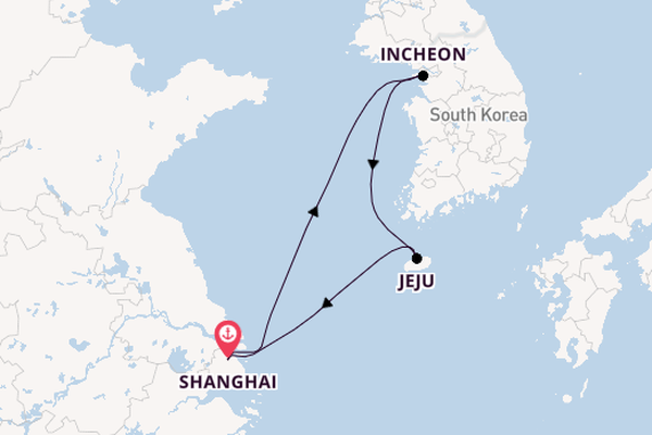 China vanaf Shanghai, China met de Spectrum of the Seas