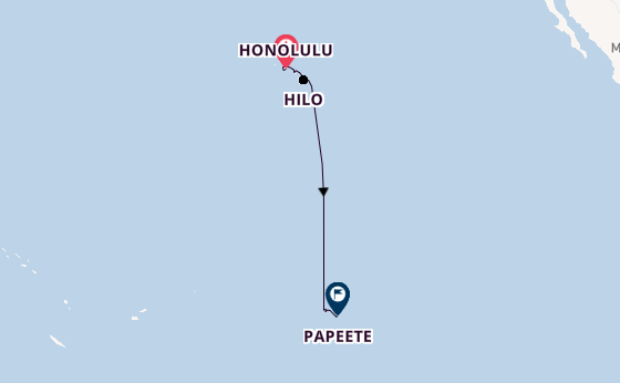 French Polynesia from Honolulu, Hawaii, USA with the Norwegian Spirit 