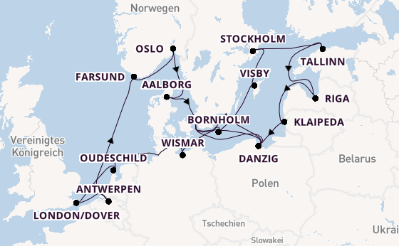 Norwegen ab Kopenhagen, Dänemark auf der Seabourn Quest