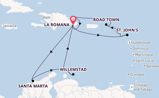 Caribbean vanaf La Romana met AIDAbella