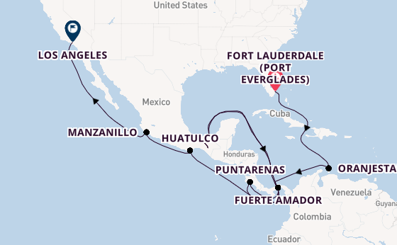 Central America from Fort Lauderdale (Port Everglades), Florida with the Island Princess