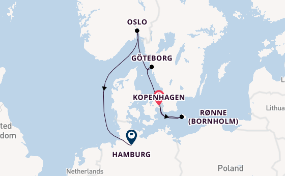 Noorwegen vanaf Kopenhagen, Denemarken met de EXPLORA IV