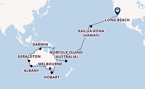 Transpacific from Sydney, Australia with the Seabourn Quest