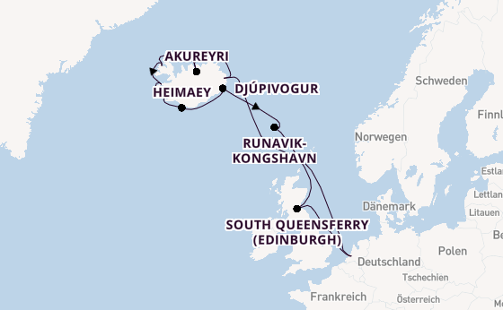 Arktis ab Deutschland auf der Rotterdam