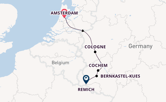 Moselle River, Europe from Amsterdam, Netherlands with the Avalon Imagery II