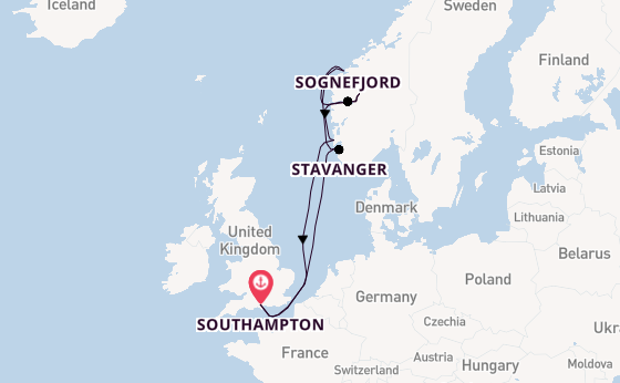 Norway from Southampton, England with the Iona