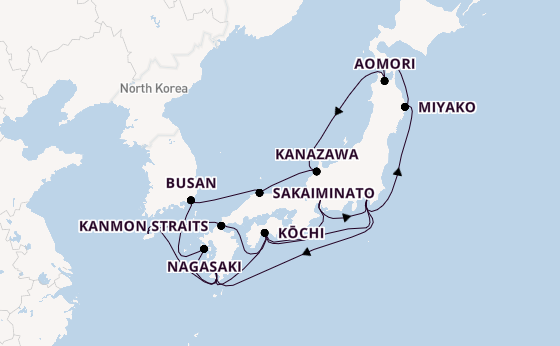 Japan vanaf Tokio, Japan met de Sapphire Princess