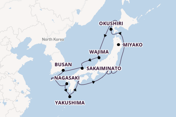 Japan vanaf Otaru met de HANSEATIC inspiration