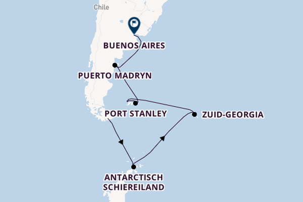 Zuid-Amerika vanaf Puerto Williams, Chili met de Silver Endeavour