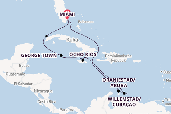 Karibik ab Miami, Florida, USA auf der MSC Poesia