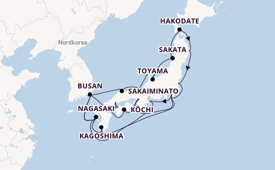 Japan ab Tokio, Japan auf der Diamond Princess