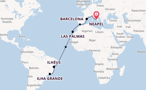 Transatlantik ab Neapel, Italien auf der MSC Divina