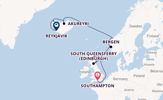 British Isles from Southampton, England with the Norwegian Star