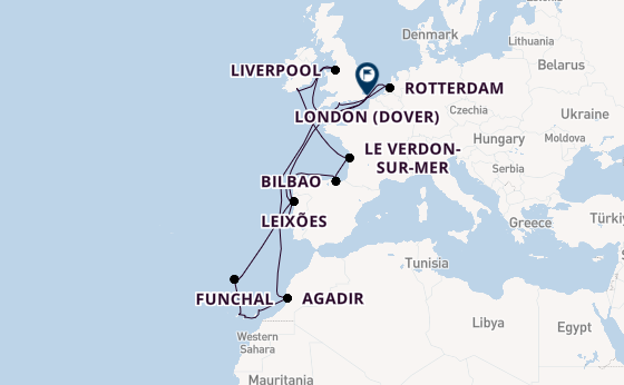 British Isles from Lisbon, Portugal with the Nieuw Statendam