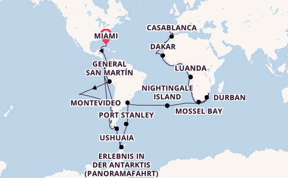Transatlantik ab Miami auf der Seabourn Quest