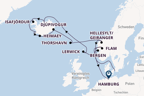 Arktis ab Kopenhagen, Dänemark auf der EXPLORA V