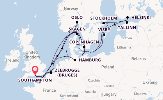 British Isles from Southampton, England with the Sky Princess 
