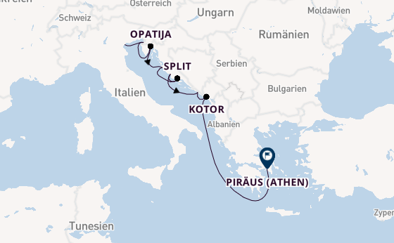 Östliches Mittelmeer ab Fusina (Venedig) auf der Azamara Journey
