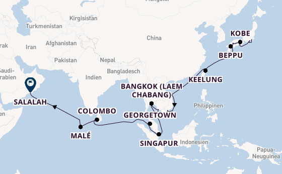 Ostasien ab Yokohama (Tokio), Japan auf der VASCO DA GAMA