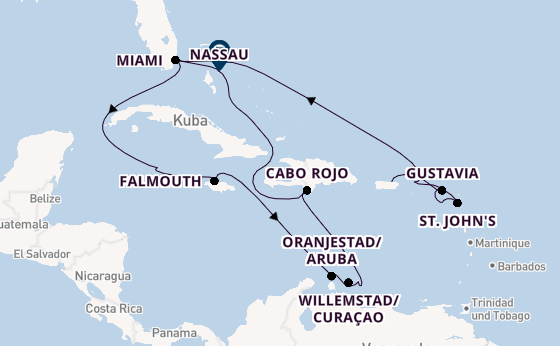 Karibik ab San Juan, Puerto Rico auf der Allura 