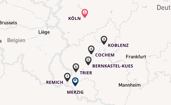Mosel ab Köln, Deutschland auf der KATHARINA VON BORA