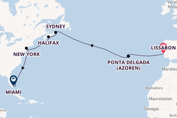 Norwegian Getaway – Free at Sea über dem Atlantik