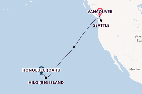 Polynesien ab Vancouver, Kanada auf der Celebrity Edge