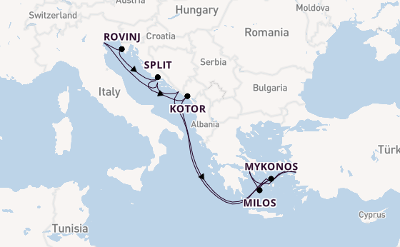 Eastern Mediterranean from Athens (Piraeus), Greece with the EXPLORA II