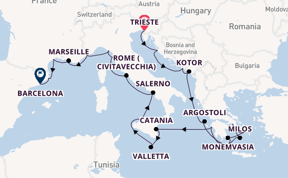 Mediterranean Sea from Trieste, Italy with the Allura