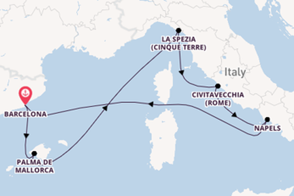 Westelijke Middellandse Zee vanaf Barcelona, Spanje met de Harmony of the Seas®