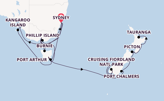 Australia and New Zealand from Sydney, Australia with the Noordam
