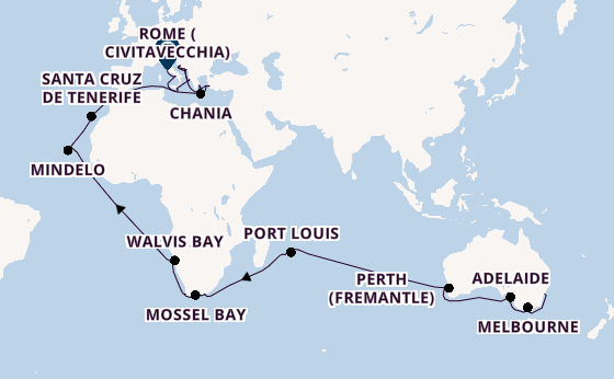 Mediterranean from Sydney, Australia with the Coral Princess