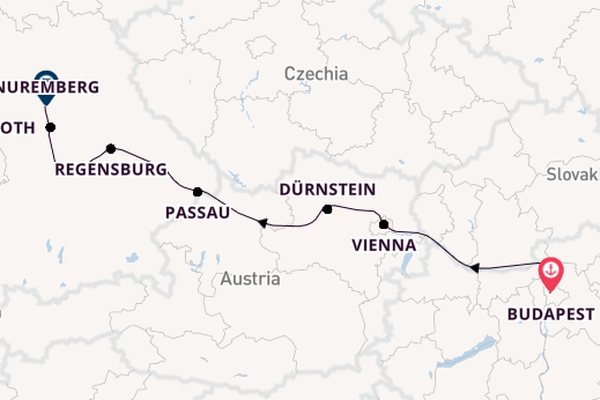 Danube River, Europe from Budapest, Hungary with the Avalon Passion