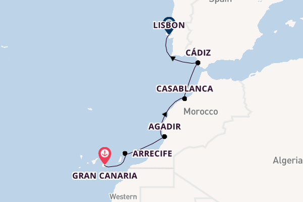 Canary Islands from Gran Canaria, Canary Islands with the Azamara Journey
