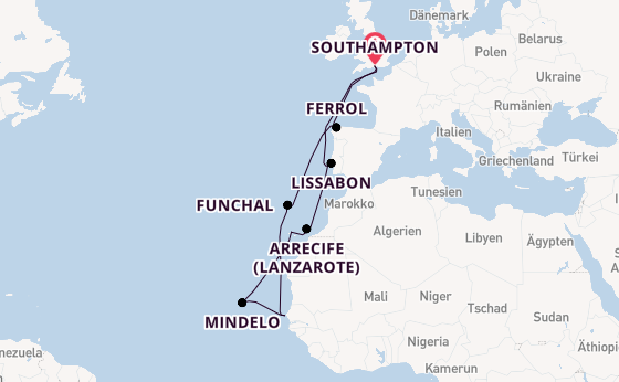 Queen Mary 2 - Wenn Horizonte keine Grenzen kennen: Madeira, Senegal, Kap Verde & Kanaren