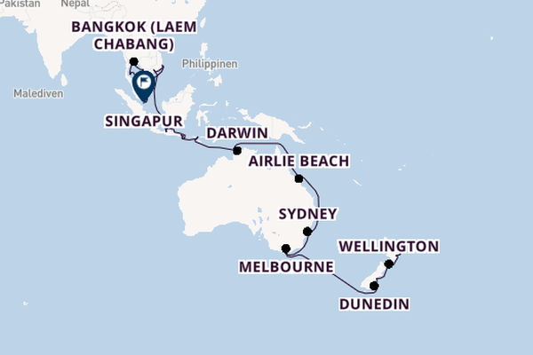 Australien und Neuseeland ab Auckland, Neuseeland auf der Riviera